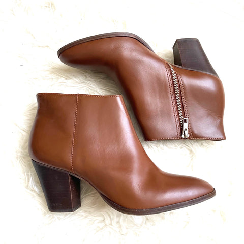 J. Crew Brown Leather Booties- Size 10 (see notes)