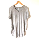 Body Language Grey with White Striped Sleeve and Top Back Short Sleeve- Size M