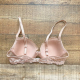 Victoria's Secret Blush Lace Trim Bra- Size 32B