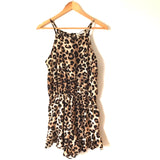 Ginger G Animal Print Elastic Waist Romper- Size S