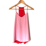 Express Pink & Orange/Red Reversible Racerback Tank- Size S