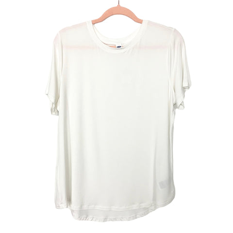 Old Navy White Crew Neck Top NWT- Size L