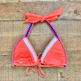 No Brand Orange/Blue/White Padded String Bikini Top- Size 12 (fit like S/M, we have matching bottoms)