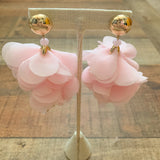 No Brand Light Pink/Gold Petal Earrings