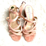 Sole Society Light Pink Strapy Small Wedge- Size 7