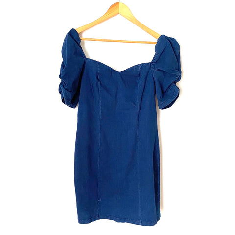 Tea & Cup Denim Puff Sleeve Dress NWT- Size M