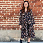 MINKPINK Black Floral Dress with Slip NWT- Size XS