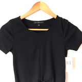 Derek Heart Black Front Knot Crop Top NWT- Size S