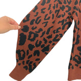 525 Brown Animal Print Mock Neck Sweater- Size XS (sold out online)