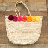 Sole Society Pom Pom Straw Tote (see notes)