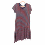 Dylan Blue and Brick Asymmetrical Drop Waist Racerback Dress NWT- Size XL