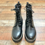 ASOS Black Lace Up Side Zipper Chunky Boots- Size 7 (US 9, sold out online, great condition)