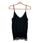 Amaryllis x Ashlee Nichols Black with Mesh Detail at Neckline and Waist Cami- Size M