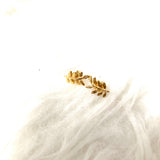 No Brand Gold Plated Leaf Stud Earrings