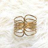 Brass Hinged Cuff Bracelet (see notes)