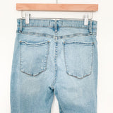 Abercrombie & Fitch High Rise Super Skinny Distressed Ankle Button Up Jeans- Size 28 (Inseam 23.5")