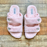 Steve Madden Pink Faux Fur Indoor/Outdoor Slippers- Size 10