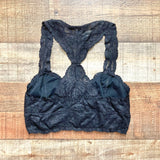 Free People Intimately Black Lace Racerback Bralette- Size S