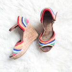 MIA Rainbow Crochet Wedges- Size 6.5 (see notes)