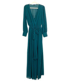 Miss Avenue Green Maxi Front Slits Dress- Size XL