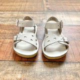 Sun-San White Leather Sweetheart Sandals- Size 5