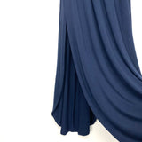 Sweet Lovely by Jen Navy Off the Shoulder Side Slit Maxi Dress- Size 1XL