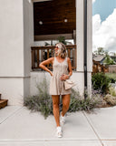 Z Supply Heathered Tan Ribbed Button Down Tank Dress- Size S