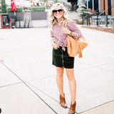 J Crew Mercantile Plaid Button Down in Burgundy/White- Size S