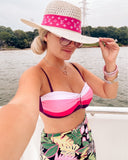 No Brand Pinks and Purple Padded Bikini Top- Size M (we have matching bottoms)