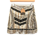 Main Strip Gold Sequin Skirt NWT- Size S