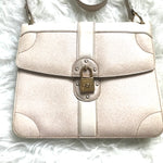 Salvator Ferragamo Cream Leather Handbag