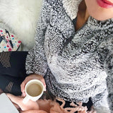 Thread & Supply Grey Cozy Side Slit Cozy Pull Over- Size S