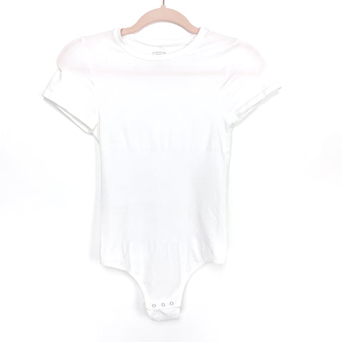 Yummie White Fitted Thong Bodysuit- Size S/M