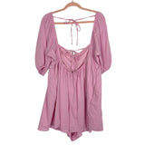 Abercrombie & Fitch Light Pink Puff Sleeve Babydoll Romper- Size XL (sold out online)