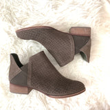 Vince Camuto Dark Grey Perforated Booties- Size 8.5