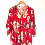 Dwell + Slumber Red Floral Dress NWT- Size M/L