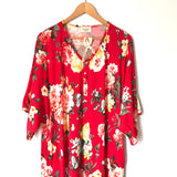 Dwell + Slumber Red Floral Dress NWT- Size M/L