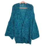 Free People Blue Combo Home Town Sweater Cardigan- Size S (sold out online)