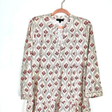 Aly Daly Cream Printed Long Sleeve Maxi Dress- Size S
