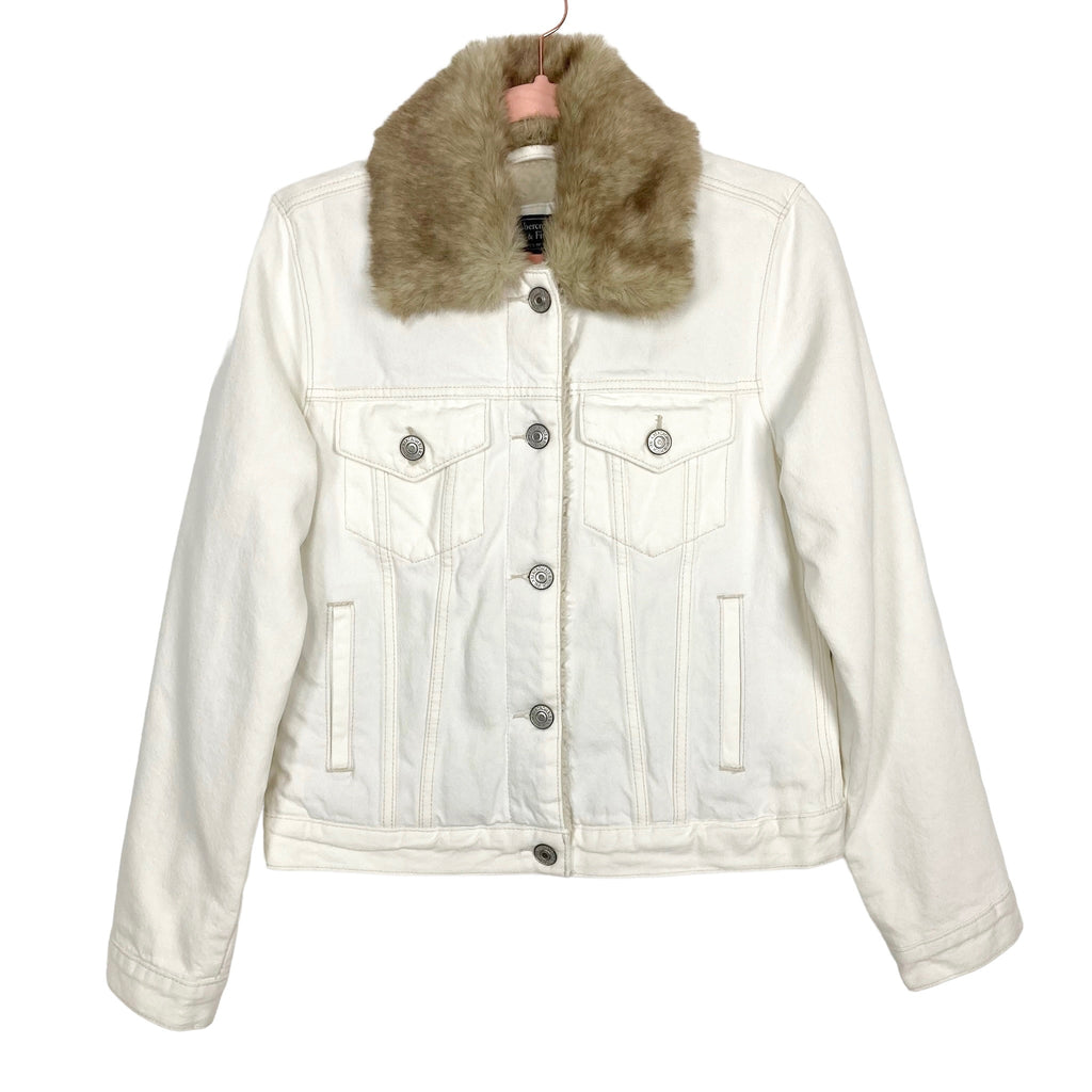 Jeans Denim Mexton Jacket coat White White fur | eBay