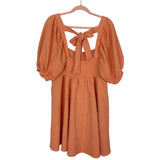 Free People Tie Back Puff Sleeve Dress- Size L