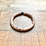 No Brand Mauve with Black Flecks Segmented Bracelet