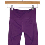 Lululemon Plum with Pockets Cropped Leggings- Size 2 (Inseam 24")