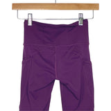 Lululemon Plum with Pockets Cropped Leggings- Size 2 (Inseam 24")