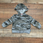 Splendid Grey Camo Hooded Zip Up Top- Size 12-18M