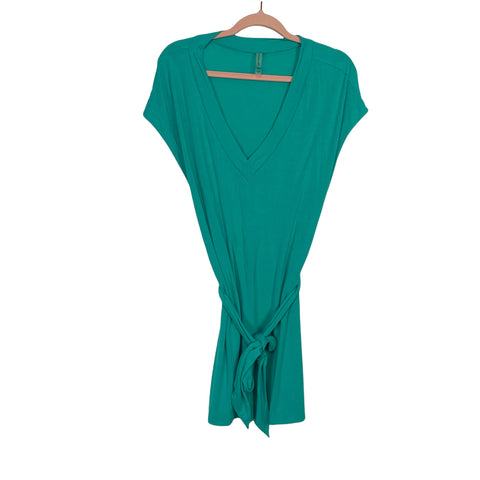 Victoria Secret Green V-Neck Belted Dress/Cover Up- Size S