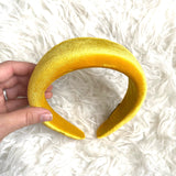 Yellow Velvet Padded Headband