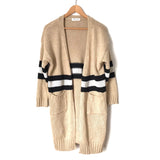 Goodnight Macaroon Tan Striped Cardigan- Size ~S