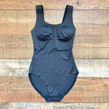EBY Black Seamless Bra Bodysuit- Size S
