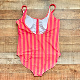 Pink Desert Sorbet Stripe Snap Front Padded One Piece NWT- Size XL